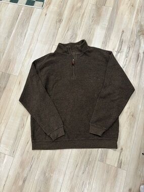 Woolrich Men's Dark Brown quarter-Zip Sweater